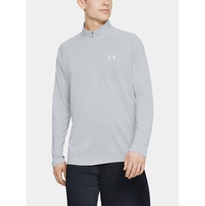 Světle šedé sportovní tričko Under Armour UA Tech 2.0 1/2 Zip