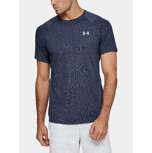 Modré pánské tričko MK1 Jacquard Under Armour