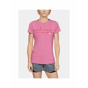 Růžové dámské tričko Script Under Armour
