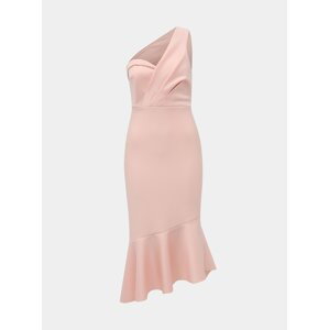 Světle růžové pouzdrové šaty Miss Selfridge