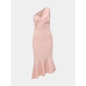 Světle růžové pouzdrové šaty Miss Selfridge