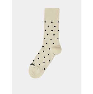 Krémové puntíkované ponožky Fusakle Puntík