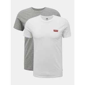 Sada dvou pánských basic triček v bílé a šedé barvě Levi's®