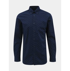 Tmavě modrá vzorovaná regular fit košile Selected Homme Regrex