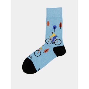 Modré ponožky Fusakle Cyklista ve městě