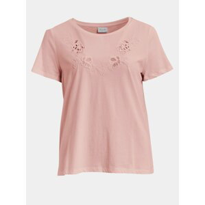 Růžové tričko VILA Drano