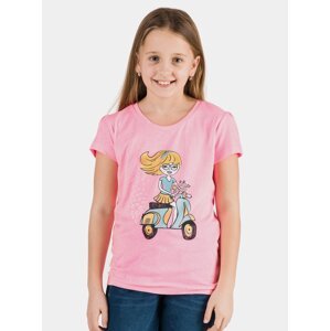Růžové holčičí tričko s potiskem SAM 73 Aldiaro