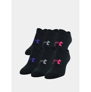 Sada šesti černých holčičích ponožek Essential Under Armour