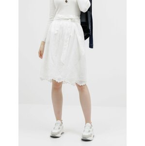 Bílá sukně s madeirou ONLY-Shery
