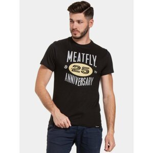 Černé pánské tričko s potiskem Meatfly