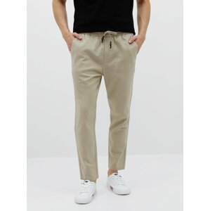 Béžové lněné kalhoty ONLY & SONS Linus