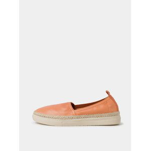 Oranžové dámské kožené slip on Tamaris