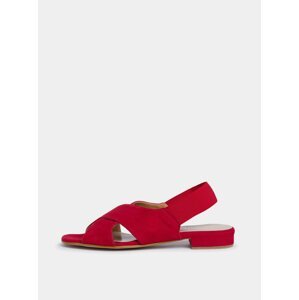 Červené dámské semišové sandály Tamaris