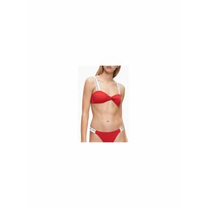 Calvin Klein červený horní díl plavek Twist Bandeau RP High Risk Red