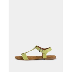 Zelené kožené sandály Tamaris