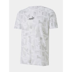 Bílé pánské vzorované tričko Puma