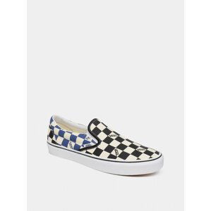 Černo-krémové kostkované slip on VANS