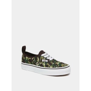 Tmavě zelené dětské vzorované tenisky VANS Authentic