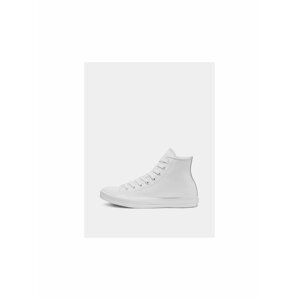 Bílé unisex kotníkové kožené tenisky Converse Chuck Taylor All Star Tonal Leather