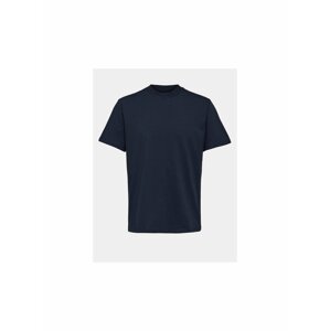 Tmavě modré volné basic tričko Selected Homme Relax