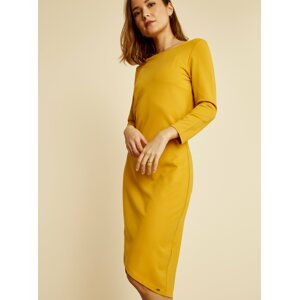 Žluté pouzdrové basic šaty ZOOT Baseline Berit