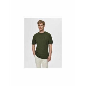 Tmavě zelené tričko Selected Homme Ryan