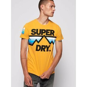 Žluté pánské tričko s potiskem Superdry