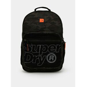 Tmavě zelený vzorovaný batoh Superdry