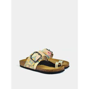 Calceo žluté pantofle Thong Sandals Mandala