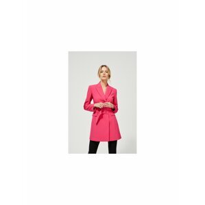 Moodo růžový dámská kabát s páskem