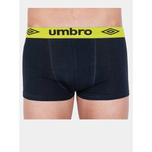 Pánské boxerky Umbro short černé se zelenou gumou