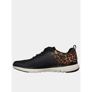Skechers černé tenisky Flex Appeal 3 s leopardím vzorem
