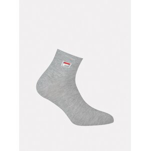 Sada tří párů pánských šedých kotníkových ponožek FILA