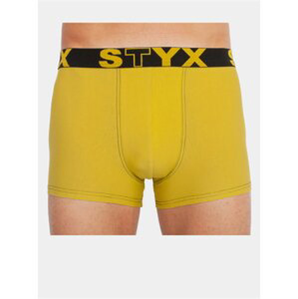 Pánské boxerky Styx sportovní guma žluté
