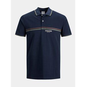 Tmavě modré polo tričko Jack & Jones Shaker