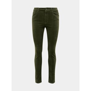 Khaki manšestrové skinny fit kalhoty Jacqueline de Yong Era