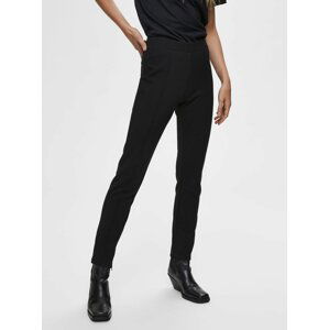 Černé slim fit kalhoty Selected Femme Caro