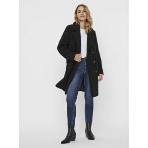 Černý kabát VERO MODA Lucinda