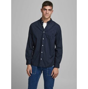 Tmavě modrá vzorovaná košile Jack & Jones Cowindsor