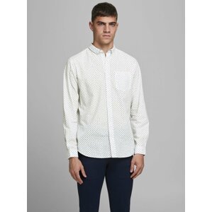 Bílá vzorovaná košile Jack & Jones Cowindsor