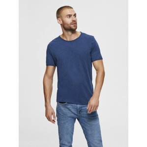 Modré basic tričko Selected Homme Morgan