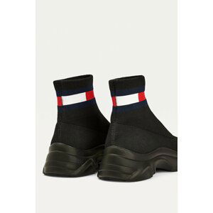 Tommy Hilfiger černé ponožkové tenisky Tommy Jeans Flat Sock