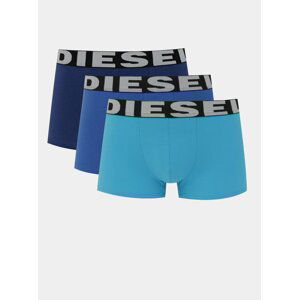 Sada tří pánských modrých boxerek Diesel
