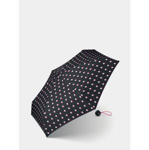 Černý dámský puntíkovaný skládací deštník Esprit