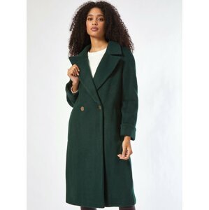 Tmavě zelený kabát Dorothy Perkins