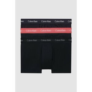 Calvin Klein černý 3 pack boxerek Low Rise Trunk 3PK Black w. Black/ Coral Lip/ Phantom