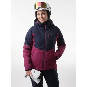 Tmavě modrá dámská lyžařská bunda růžová LOAP Floe