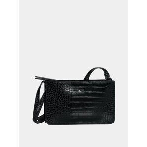 Černá crossbody kabelka s krokodýlím vzorem Tom Tailor