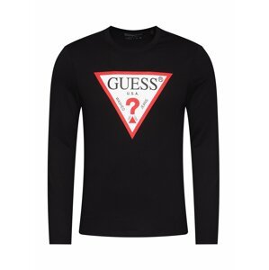 Guess černé pánské tričko Triangle Logo