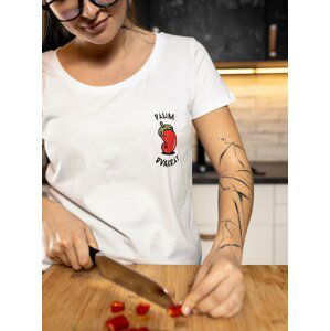Bílé dámské tričko ZOOT Original Chilli paprička